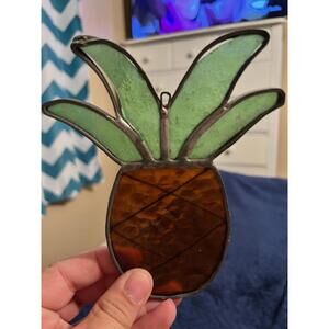 Handmade Stained Glass Pineapple Suncatcher Decoration